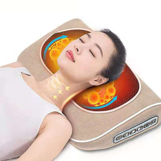 Multifunctional cervical spine massager massage pillow with various massage settings