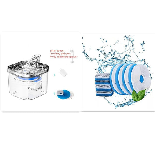 Stainless steel automatic circulation water dispenser for intelligent pet fountain accessories