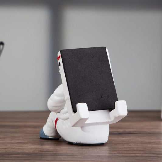 Space Spaceman Mobile Phone Desk Holder with simple astronaut design for student desktop accessories