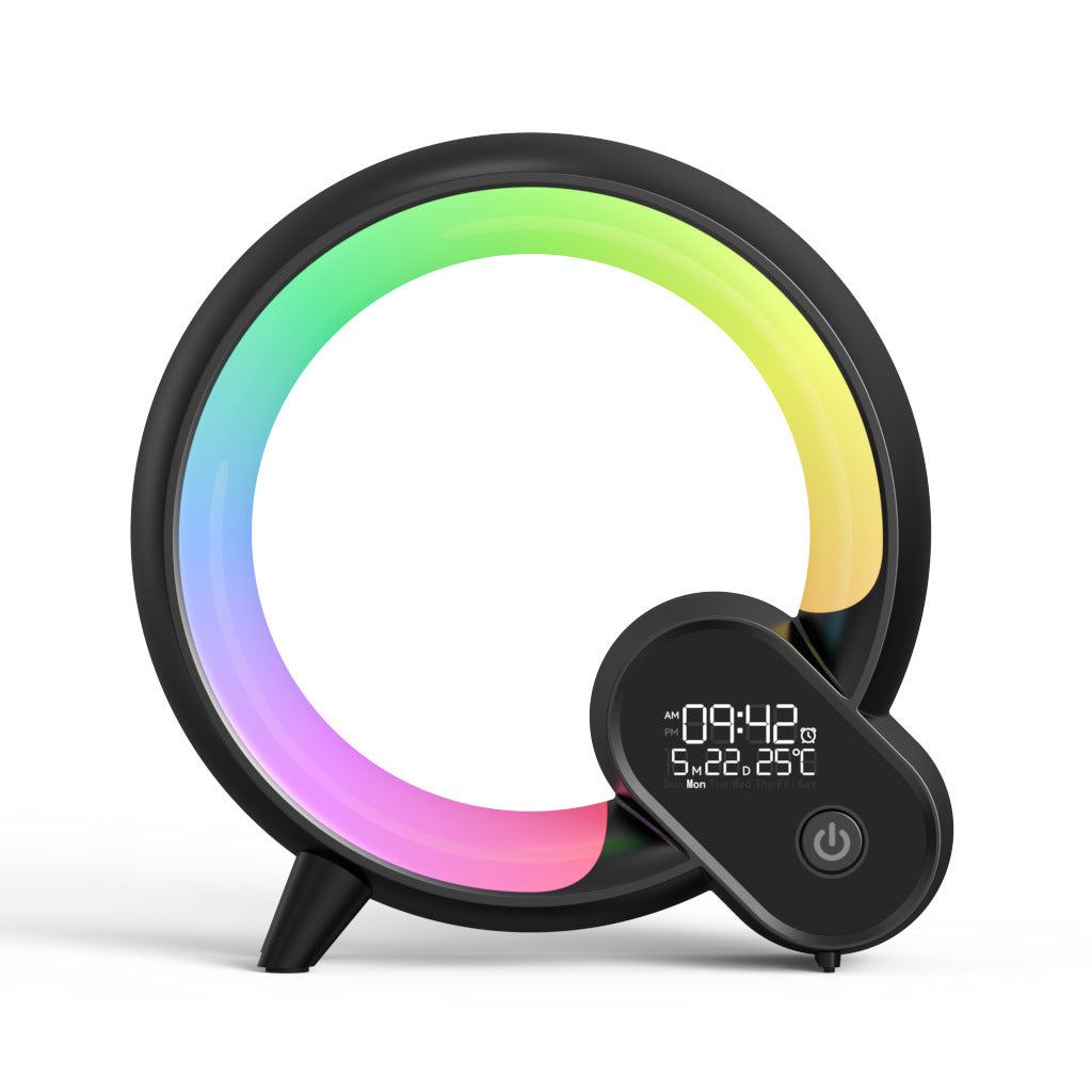 Q Light analog sunrise digital display alarm clock with Bluetooth audio