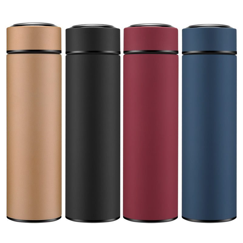Double wall vacuum insulated stainless steel water bottle for business travel and outdoor use