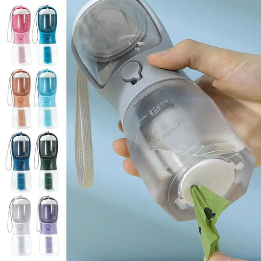 Dog Water Cup Drinking Food Garbage Bag Three-in-one Portable Small Multi-functional Pet Cups Pets Supplies null