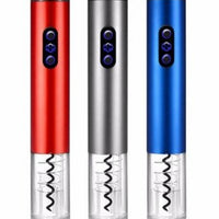 Electric automatic wine bottle opener with foil cutter for effortless wine pouring experience