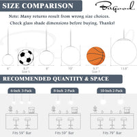 8 Inch Globe Pendant Light Gold Globe Pendant Lights Kitchen Island Mid Century Light Fixture with Gray Clear Glass Contemporary Adjustable Hanging Lights for Dining Room (Bulb Included)
