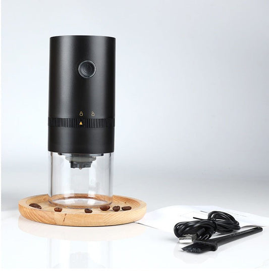 Portable coffee grinder with USB Type-C charging and ceramic grinding core for perfect grind