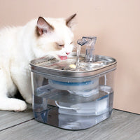 Stainless steel automatic water dispenser for cats and dogs with ultra-quiet pump and large capacity