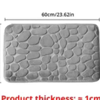 Embossed Microfiber Anti Slip Pebble Bath Mat LuminaHome Store