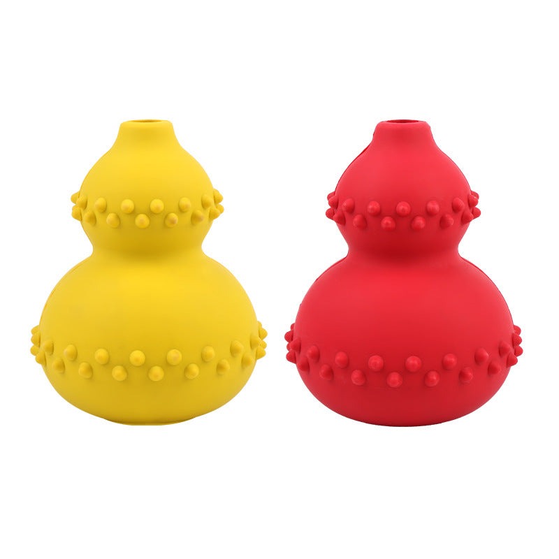 Natural rubber pet toy for biting and grinding teeth support