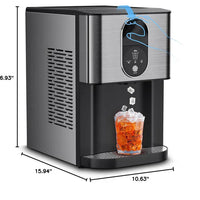 44lbs daily capacity countertop ice maker with silent and convenient dispenser operation