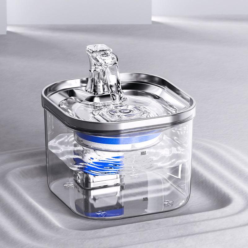 Stainless steel automatic circulation water dispenser for intelligent pet fountain accessories