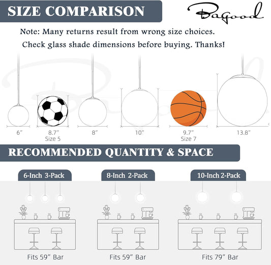 10 Inch Globe Pendant Light Nickel Globe Pendant Lights Kitchen Island Mid Century Light Fixture with Hight Clear Glass Contemporary Adjustable Hanging Lights for Dining Room (Bulb Included)