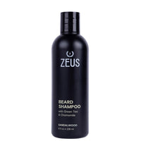 Beard Shampoo Wash for Men with Natural Oils (8 Fl Oz) Sandalwood | Cleansing & Moisturizing Beard Wash with Green Tea & Chamomile for Healthier, Softer, Flake Free Beard Growth (Made in USA)